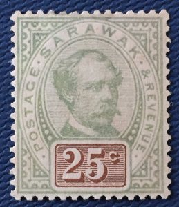 1891 Sarawak Sir Charles Vyner Brooke 25c MH SG#18 M4626