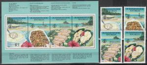 Seychelles Zil E SEsel #163-6, 166a  MNH CV $30.65  (A11215L)