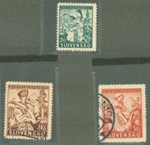 Slovakia #40-42 Used Single (Complete Set)