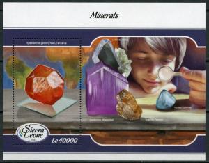 SIERRA LEONE 2017:  MINERALS  SOUVENIR SHEET  MINT NH