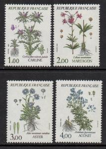 France 1983 Wild Flowers VF MNH (1870-3)