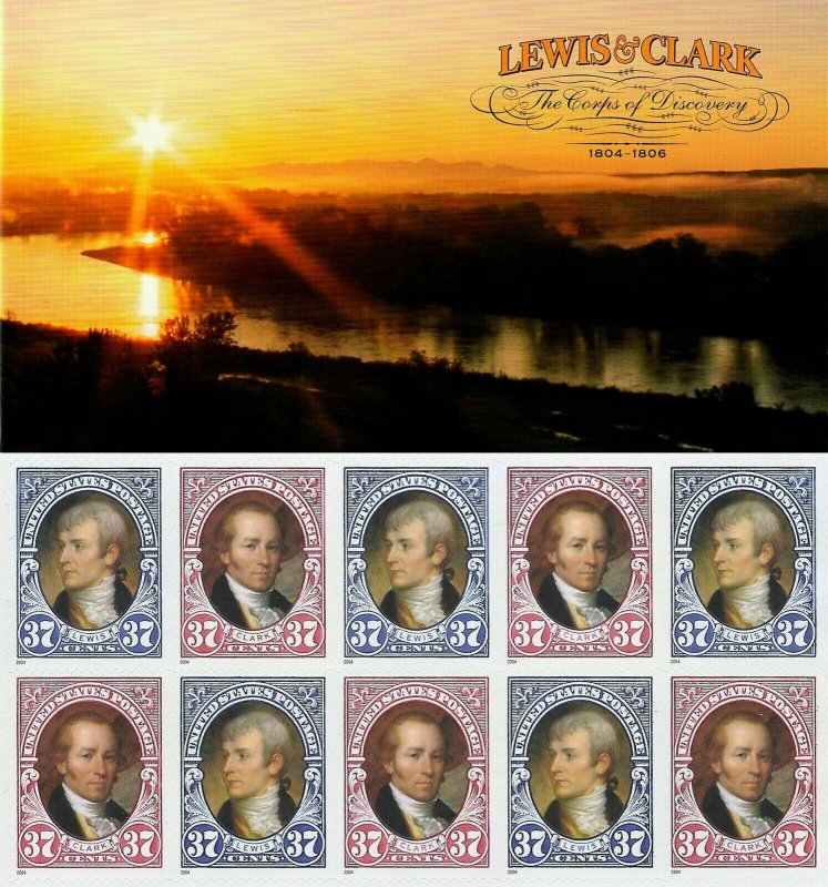 US #3855-3856 BK297 Lewis and Clark Prestige Booklets