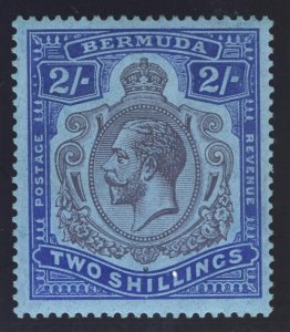 Bermuda 1922 KGV 2s purple & bright blue/pale blue MLH. SG 88. Sc 94.