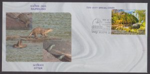 INDIA - 2023 RAJPEX / MASCOT OF KOTA 'OTTER'  SPECIAL COVER WITH SP...