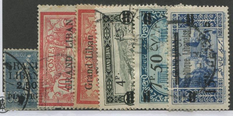 LEBANON #9, 10, 32, 64, 69, 84 USED