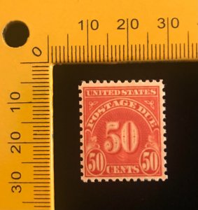 J86a MNH F/VF Scarlet 50 cent Postage Due rotary press printing