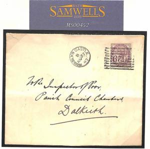 MS452 1897 GB Scotland ROSSLYN CASTLE Super *629* Numeral Penny Lilac Cover RARE