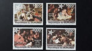 Burundi 2011. -  Christmas / paintings ** MNH complete set (perforated)