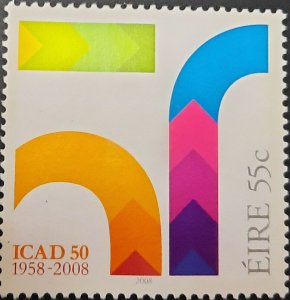 A) 2008, IRELAND, DESIGN AND ADVERTISING, ANNIVERSARY OF THE ICAD INSTITUTE, MNH