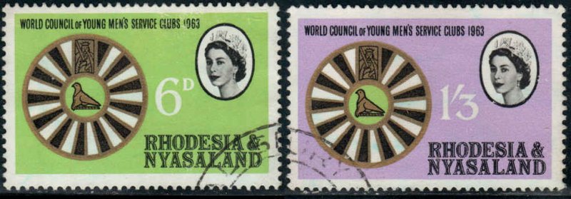 Rhodesia and Nyasaland  #189-190  Used CV $2.20