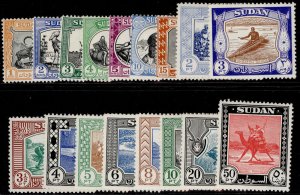 SUDAN GVI SG123-139, 1951-61 complete set, LH MINT. Cat £120.