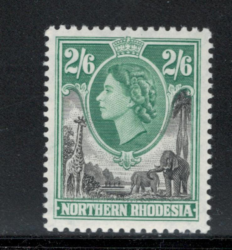 Northern Rhodesia 1953 Queen Elizabeth II 2sh 6p Scott # 71 MH