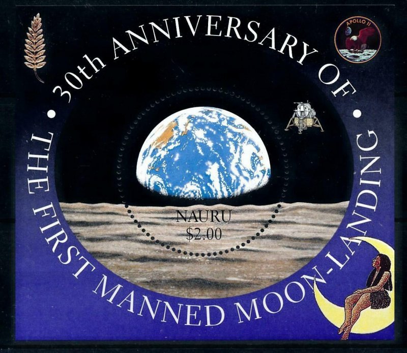 [102262] Nauru 1999 Space travel weltraum Apollo 11 Souvenir Sheet MNH