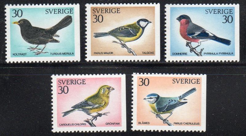 Sweden 873-77 - Mint-NH - 30o Birds (1970) (cv $4.25)