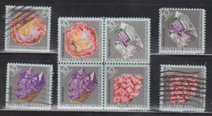 USA Scott # 1541a MH & Used Sets - Mineral Heritage Issue