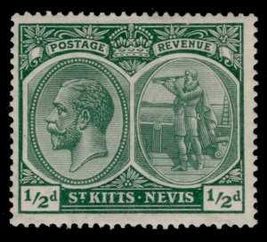 ST KITTS-NEVIS GV SG24, ½d blue-green, M MINT.