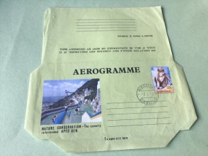 Gibraltar Apes Den Nature Conservation Aerogramme   Ref 50694