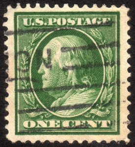 1908, US 1c, Franklin, Used, well centered jumbo, Sc 331