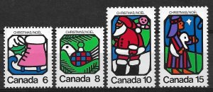 1973 Canada 625-8 Christmas MNH C/S of 4