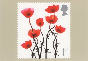 Great Britain 2008 PHQ Card Sc 2418a 1st 7 Poppies