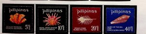 PHILIPPINES Sc 1065-8 NH ISSUE OF 1970 - SEA SHELLS