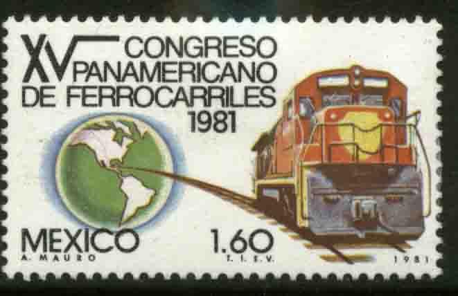 MEXICO 1257 Pan-American Railroad Congress MNH