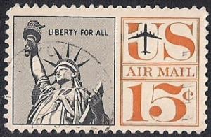 C63 15 cents Statue of Liberty Stamp used VF