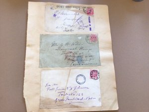 South Africa Boer War Prisoner Of War cover fronts collection on page Ref 61531