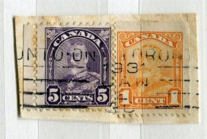 CANADA; 1931 early GV issues fine used small Postmark Piece