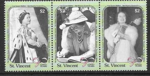 ST.VINCENT SG1536a 1990 90th BIRTHDAY OF QUEEN ELIZABETH THE QUEEN MOTHER MNH 