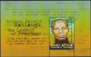 South Africa - 2009 Solomon Mahlangu MS MNH** SG MS1740