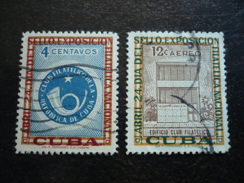 Stamps - Cuba - Scott#570,C156 - Used Set of 2 Stamps