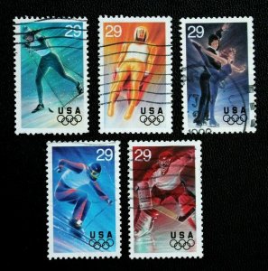 US #2807-2811 USED  WINTER OLYMPICS Complete set Lot of 5