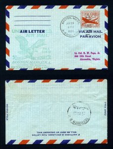 # UC16 FAM # 18 First Flight cover from Boston, MA to Lebanon - 6-29-1950