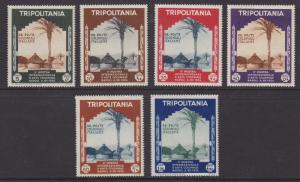 Tripolitania Sc 73-78 MLH. 1934 Colonial Expo, postage values cplt, VF