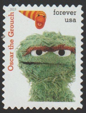 SC# 5394g - (55c) - Sesame Street - Oscar the Grouch #7 of 16 - used single