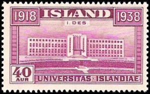 1938 Iceland Island Sc #211 - 20th Anniversary of Independence - MH Cv$8.50