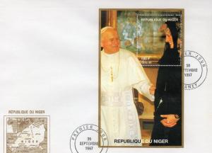 Niger 1997 Pope John-Paul II/Diana SS perf. FDC Sc # 944 