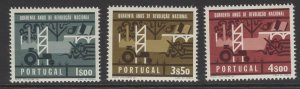 PORTUGAL SG1289/91 1966 40th ANNIV OF NATIONAL REVOLUTION MNH