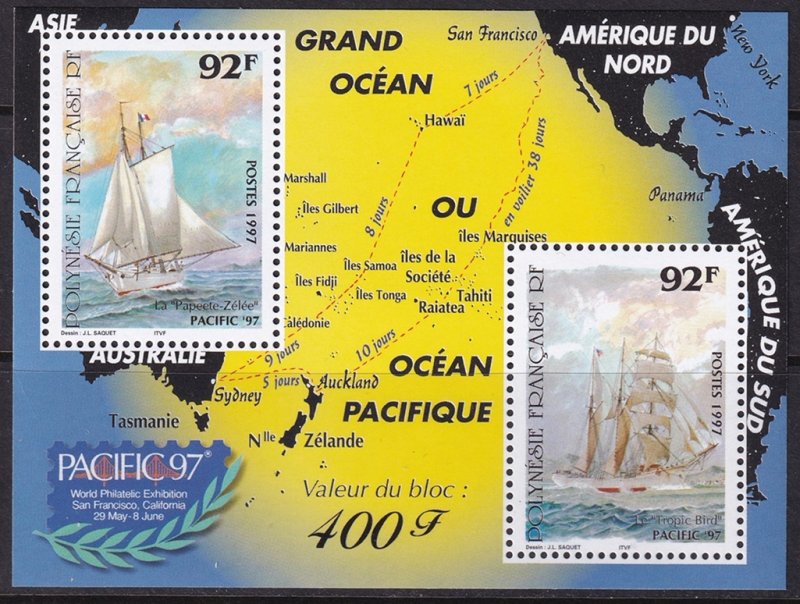 French Polynesia 1992 Sc 706b souvenir sheet MNH**