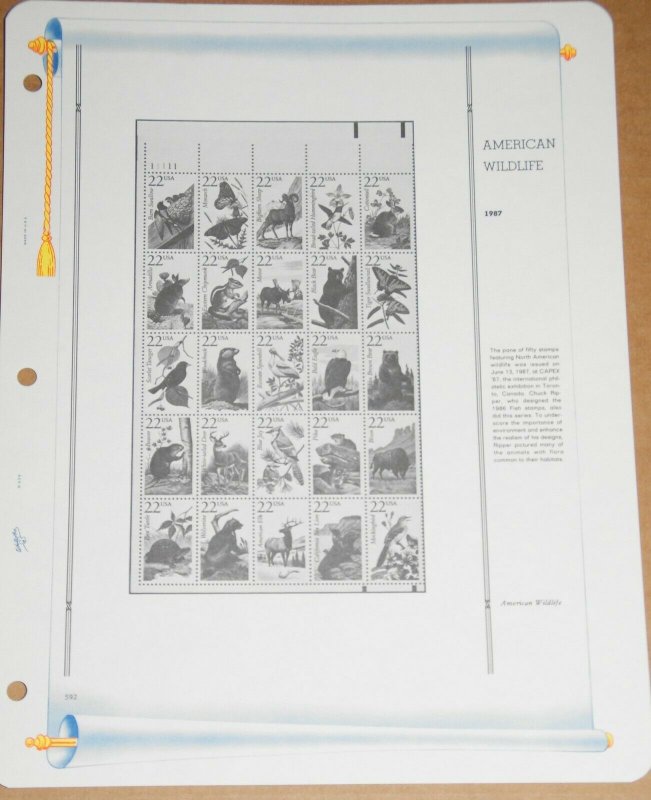 1987 Brand new White Ace pages for US Plate blocks. Supplement # PB39