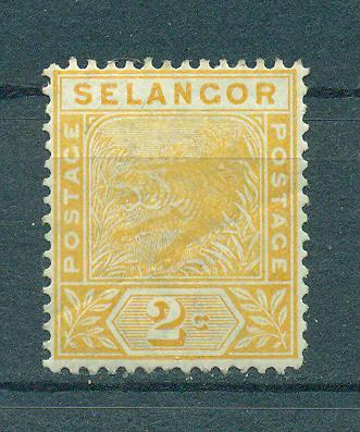 Malaya - Selangor sc# 26 (2) used cat value $1.00