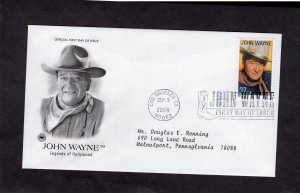3876 John Wayne, FDC PCS addressed
