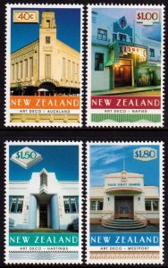 EDSROOM-16473 New Zealand 1569-72 MNH 1999 Complete Art Deco Buildings CV$6.20