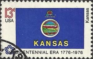 # 1666 USED STATE FLAG KANSAS