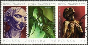 Poland 2126-28 - Cto - Sculptures (Cpl) (1975) (cv $0.90)