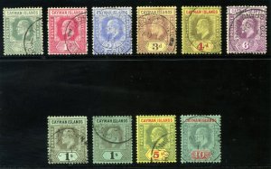 Cayman Islands 1907 KEVII set complete very fine used. SG 12-34.