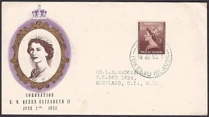 TOKELAU IS 1953 Coronation FDC NUKUNONO cds................................A1298