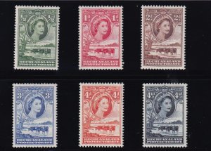 BECHUANALAND PROTECTORATE # 154-165 VF-MLH 1955-58, QE11 DEFINITIVES