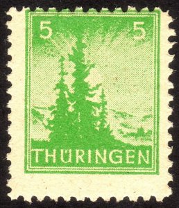 1945, Germany, Soviet Occupation of Thuringia 5pfg, MNH, Sc 16N3